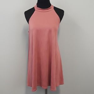 Try! This pink mock neck tunic top size Large